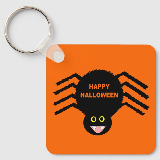 Chaveiro Halloween Black Spider Personalizado (Frente)