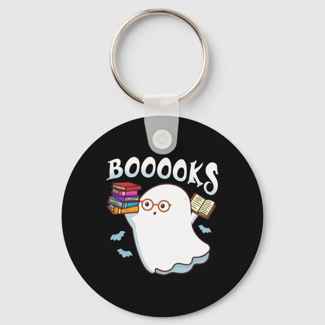 Chaveiro Halloween Books Bibliotecário Leitor de Professore (Frente)