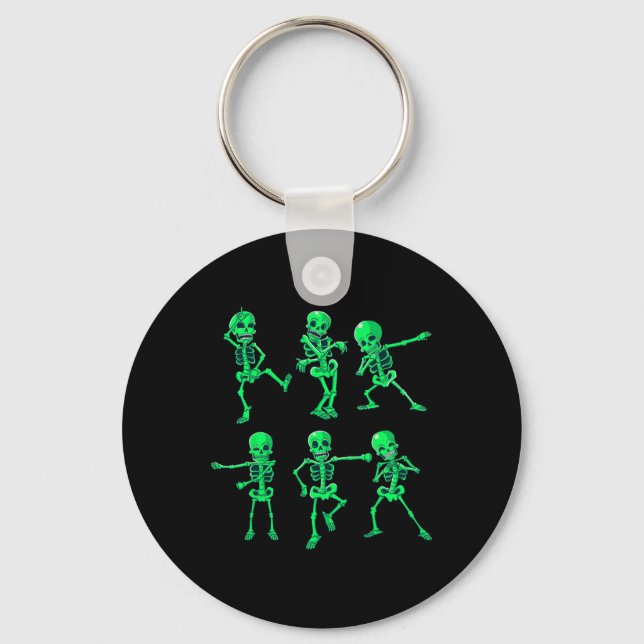 Chaveiro Halloween Boys Girls Kids Dancing Skeletons Dance  (Frente)