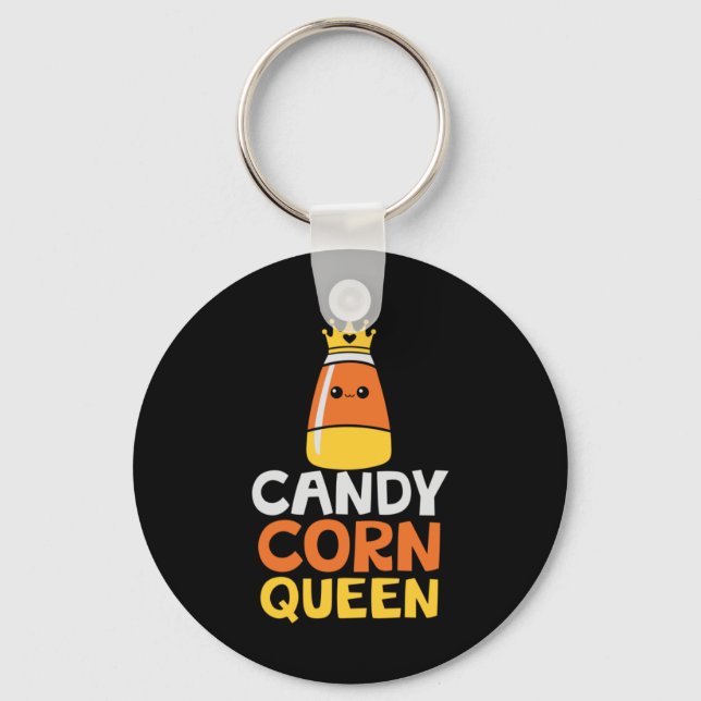Chaveiro Halloween Candy Corn Queen Crown Crown Aniversário (Frente)