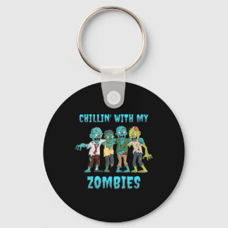 Chaveiro Halloween Chillin Com Meus Zombies Meninas Criança