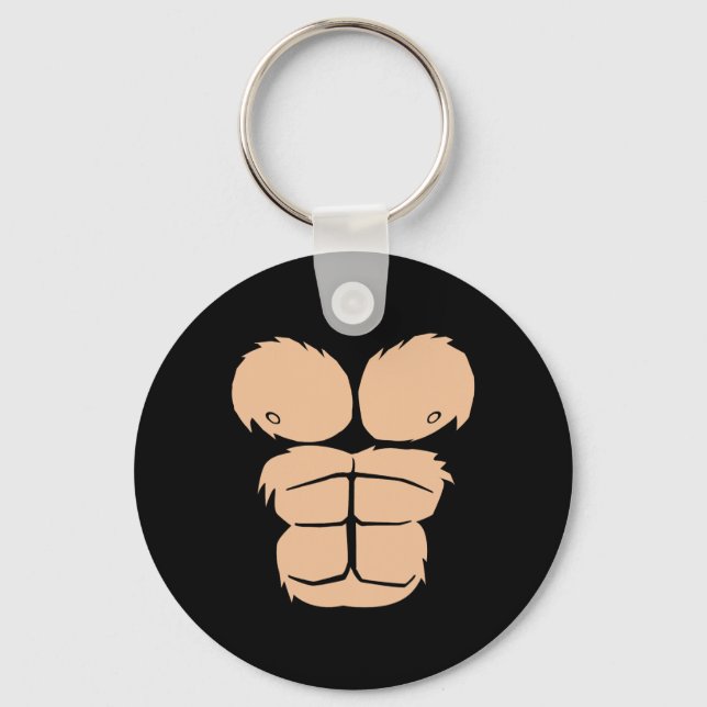 Chaveiro Halloween Costume Divertido Macaco Gorilla Chest S (Frente)