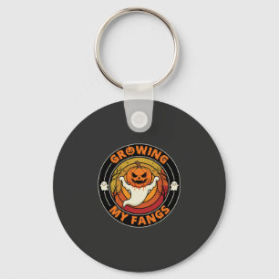 Chaveiro Halloween Crescendo Meus Dentes de Fantasma Abóbor