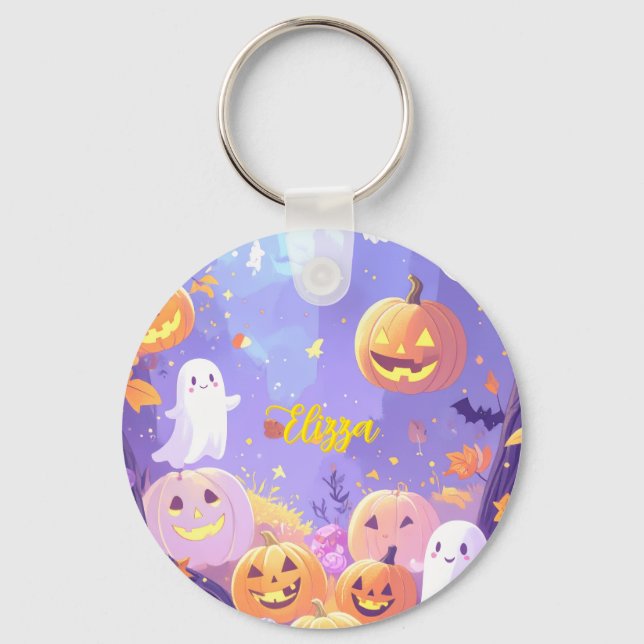 Chaveiro Halloween Cute Personalizável (Frente)