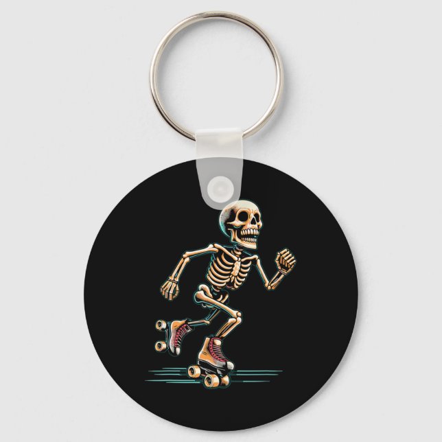 Chaveiro Halloween De Patinador De Rolagem (Frente)