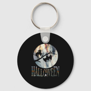 Chaveiro Halloween Engraçado Gato Halloween Aniversário