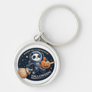 Chaveiro Halloween espetacular com um Bambu-Broom Panda