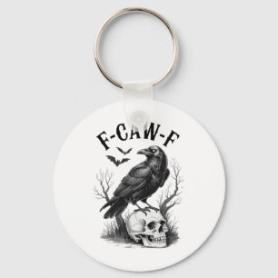 Chaveiro Halloween F Caw F Black Bird F-caw-f Crow Women Me