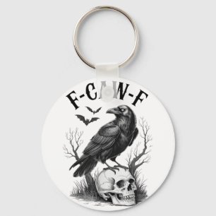 Chaveiro Halloween F Caw F Black Bird F-caw-f Crow Women Me