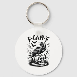 Chaveiro Halloween F-Caw-F Pássaro Corvo Mulheres Homens Ca