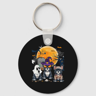 Chaveiro Halloween French Bulldog Cosplay Witch Ghost Mumm