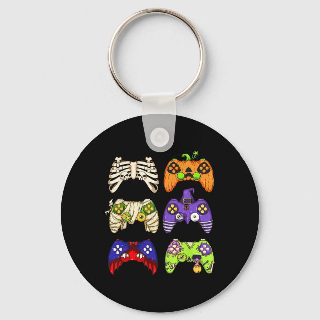 Chaveiro Halloween Gaming Controller Men Boys Gamer Ha (Frente)