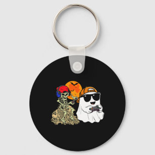 Chaveiro Halloween Ghost Boys Crianças jogando esqueleto as