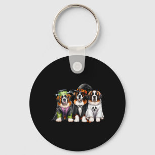 Chaveiro Halloween Ghost Costume Witume Dog Santo Bernard R