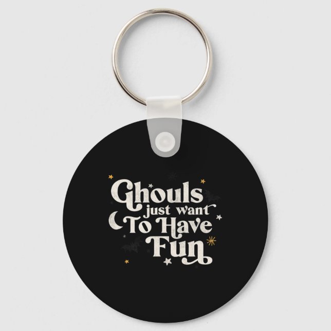 Chaveiro Halloween Ghouls Só Quer Se Divertir (Frente)