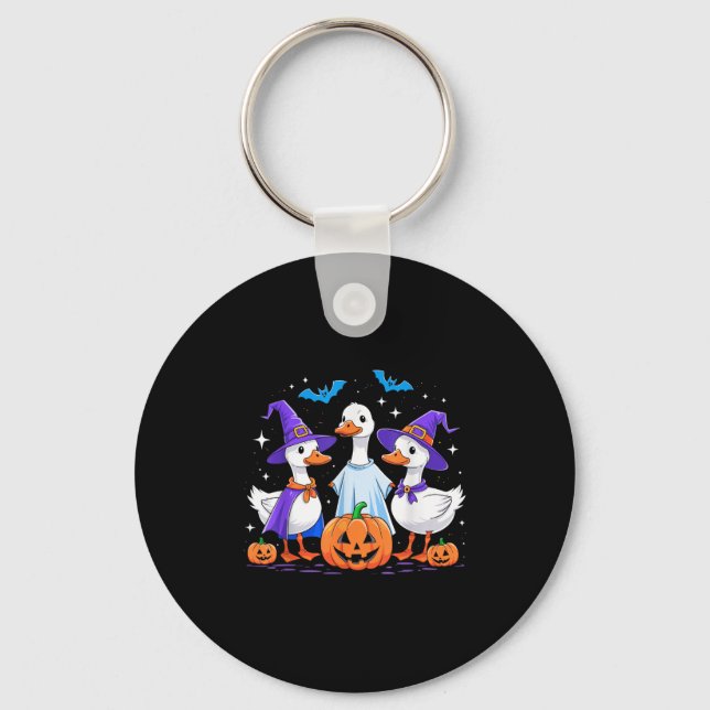 Chaveiro Halloween Goose Ghost Pumpkin Witch Costume Soky F (Frente)