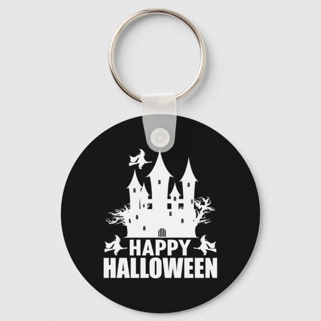 Chaveiro Halloween Happy Halloween Aniversário (Frente)