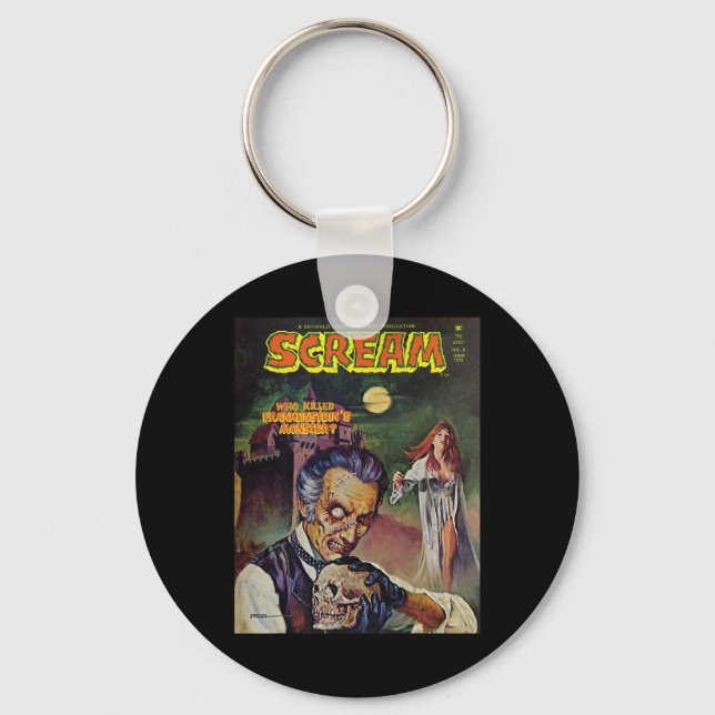 Chaveiro Halloween Horror Vintage Monster Cômico (Frente)