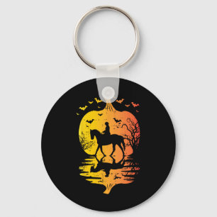 Chaveiro Halloween Horse Silhouette Pumpkin Vintage Costume