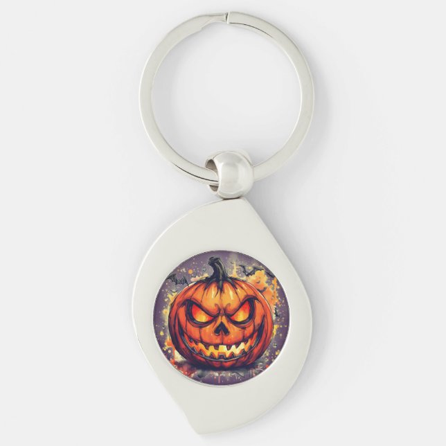 Chaveiro Halloween,Ira do Jack O' Lantern , Assustador (Frente)