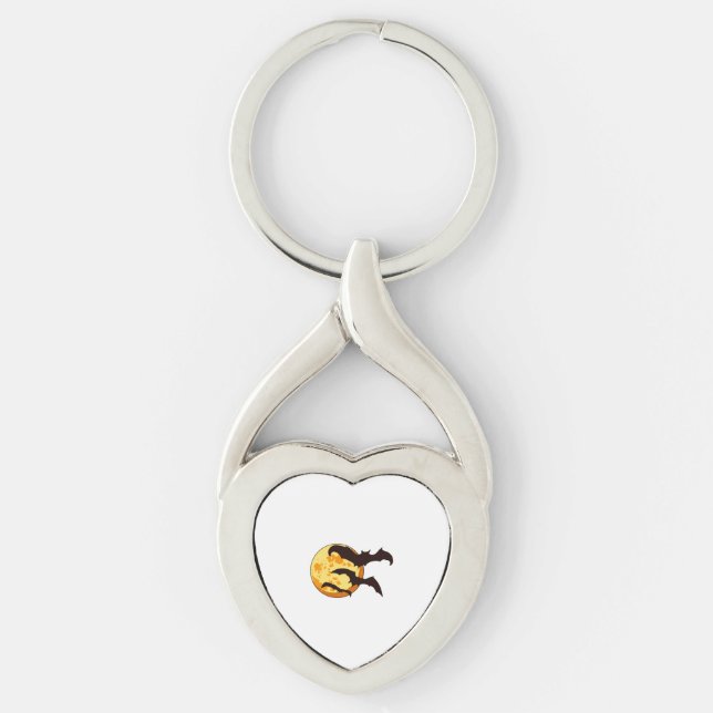 Chaveiro Halloween Moon & Bats (Frente)