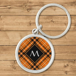 Chaveiro Halloween Orange Tartan