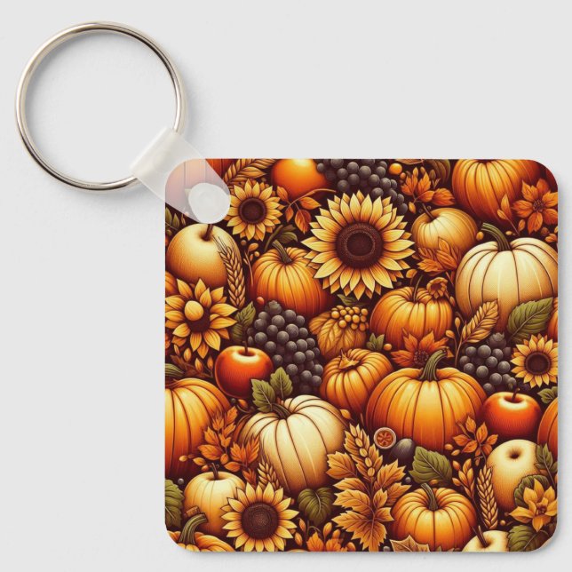 Chaveiro Halloween/outono/Outono/Abóbora (Frente)