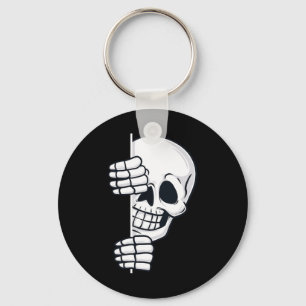 Chaveiro Halloween Peeking Skeleton Garotos Assustados Meni