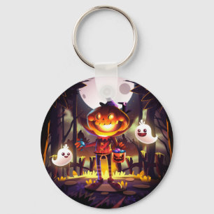 Chaveiro Halloween Pumpkin Cute Ghosts Moon Scary Forest
