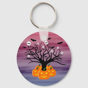 Chaveiro Halloween Pumpkin Jack o’ Lanterna Árvore Morto