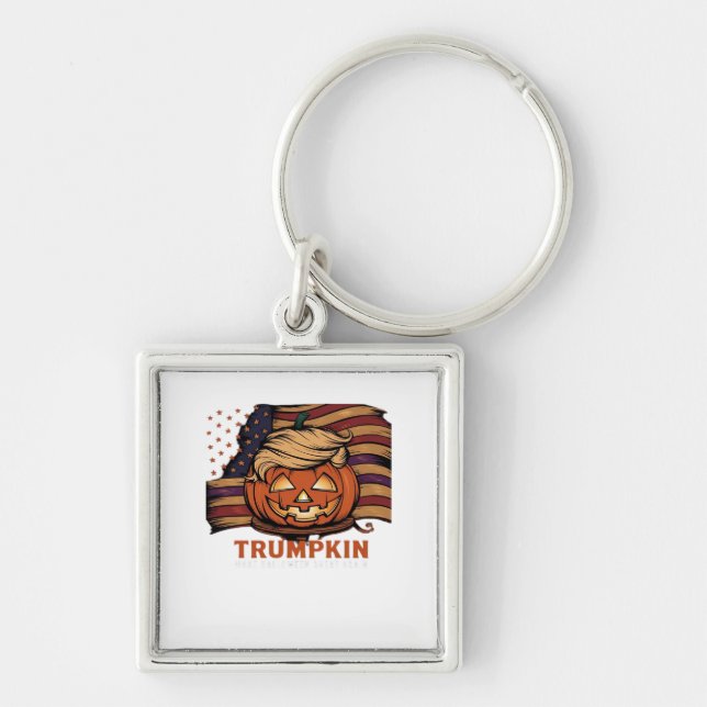 Chaveiro Halloween, Pumpkin Trumpkin, Faça Excelente de Hal (Frente)