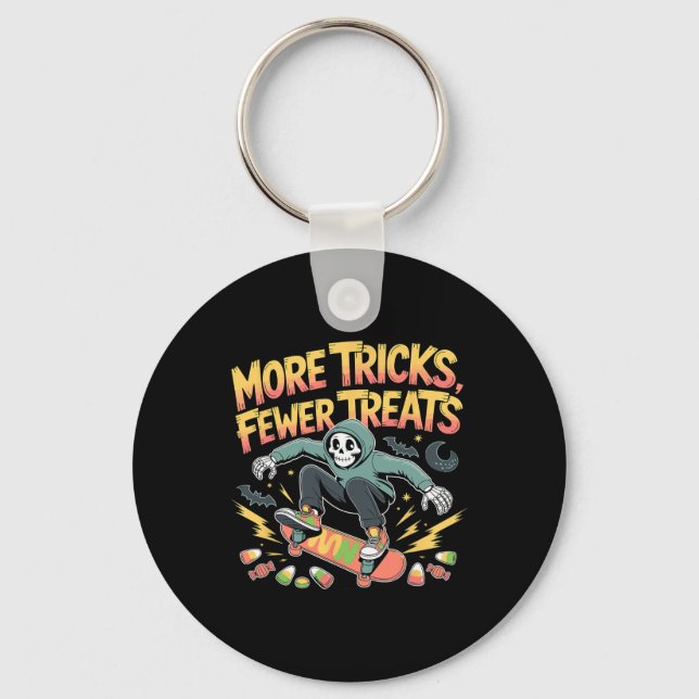 Chaveiro Halloween Skateboard Tricks Skeleton Candy Youth (Frente)