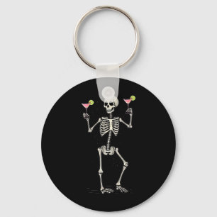 Chaveiro Halloween Skeleton Bebendo Cosmopolitan Tail