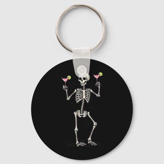 Chaveiro Halloween Skeleton Bebendo Cosmopolitan Tail (Frente)