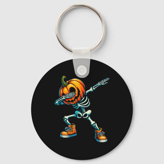 Chaveiro Halloween Skeleton Boys Trick Treat Engraçado Pump (Frente)