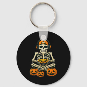 Chaveiro Halloween Skeleton Gamer Video Gaming Boys Men Kid