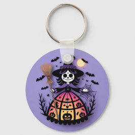 Chaveiro Halloween Skeleton Witch