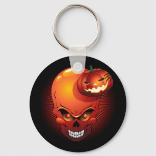 Chaveiro Halloween Skull e Pumpkin