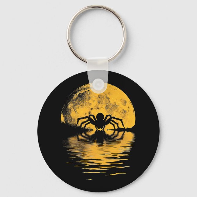 Chaveiro Halloween Spider Full Moon Scary Spooky Figurume P (Frente)
