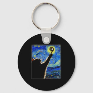 Chaveiro Halloween Starry Night Cat Comma La Kamala Harris