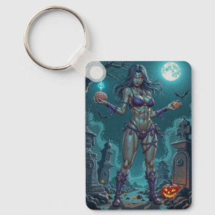 Chaveiro Halloween Treat ou Zombie Namorada w Cérebros