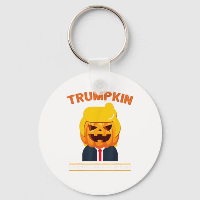 Chaveiro Halloween Trumpkin Engraçado Pumpkin Halloween (Frente)