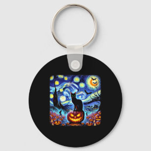 Chaveiro Halloween Van Gogh Starry Night Black