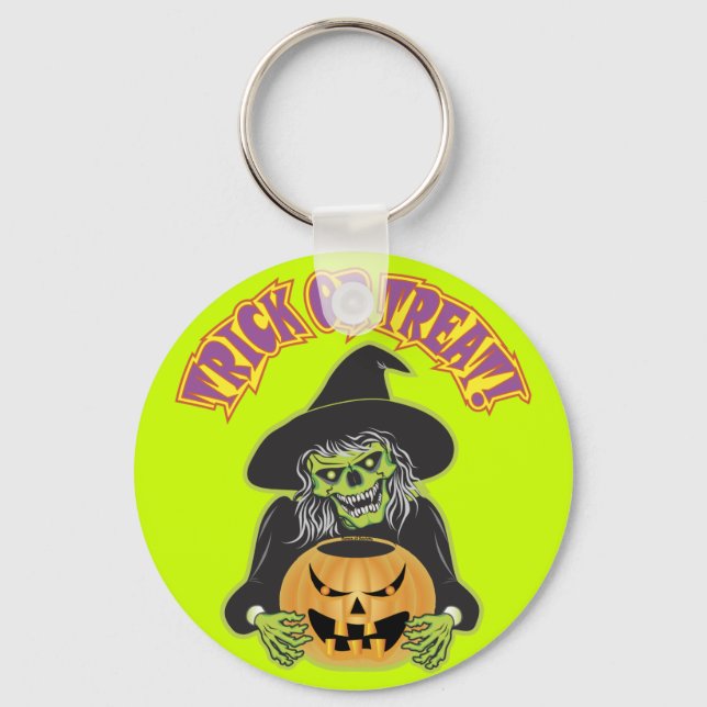 Chaveiro Halloween Witch Skull (Frente)