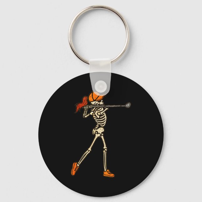 Chaveiro Halloween Women Golf Skeleton Funny Golf Halloween (Frente)