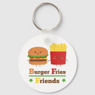 Chaveiro Hamburger Kawaii Batata Frita Amigos BFF