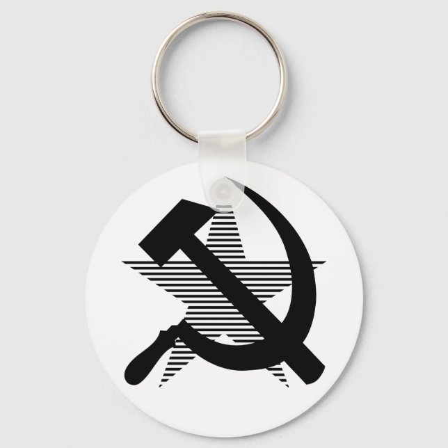 Chaveiro Hammer Negro soviético e foice (Frente)
