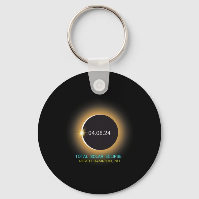 Chaveiro Hampton Nh Total Eclipse Solar 040824 New Hampshir (Frente)