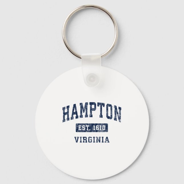 Chaveiro Hampton Virginia Va Vintage Established Srts Desig (Frente)