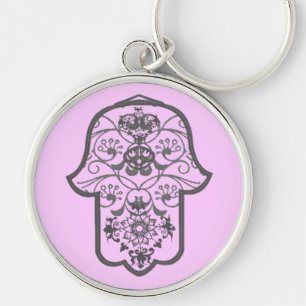 Chaveiro Hamsa floral